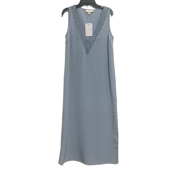 Ted Baker  Laurez Lace Trim Midi Woven Slip Dress. US size 4. - Picture 4 of 11